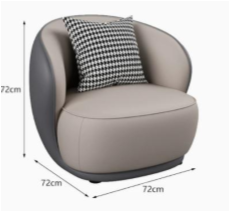 Chaise pivotante rembourrée, tissu