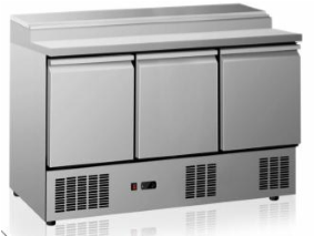 Réfrigérateur bar ouvert, 2,5 portes, 5 bacs GN1/1 pour salade, 900 x 1780 x 750